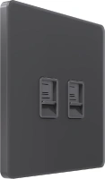Розетка информационная С/У RJ-45 кат.5e 2-я, Вулканический пепел Systeme Electric Infinity (FSE000785)