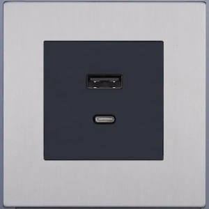 Розетка USB/C внутр. монтажа Castilla (никель) Salvador STYLE SJAN11BC12