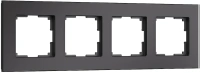 Рамка из стекла на 4 поста Werkel Senso черный soft-touch W0043108