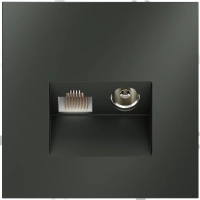Розетка телевизионная TV+RJ45 кат. 6 Voltum S70 титан Soft touch пластик (VLS0607M + VLS002706)