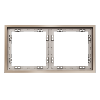 Рамка металлическая на 2 поста Voltum S70 METAL платина Soft touch (VLSM120210)