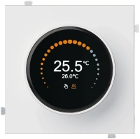 Термостат для теплых полов с цветным дисплеем Rikett Белый сатин 32233 MW