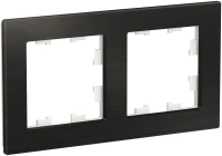 Рамка 2-постовая Systeme Electric AtlasDesign Nature, металл оникс ATN312302