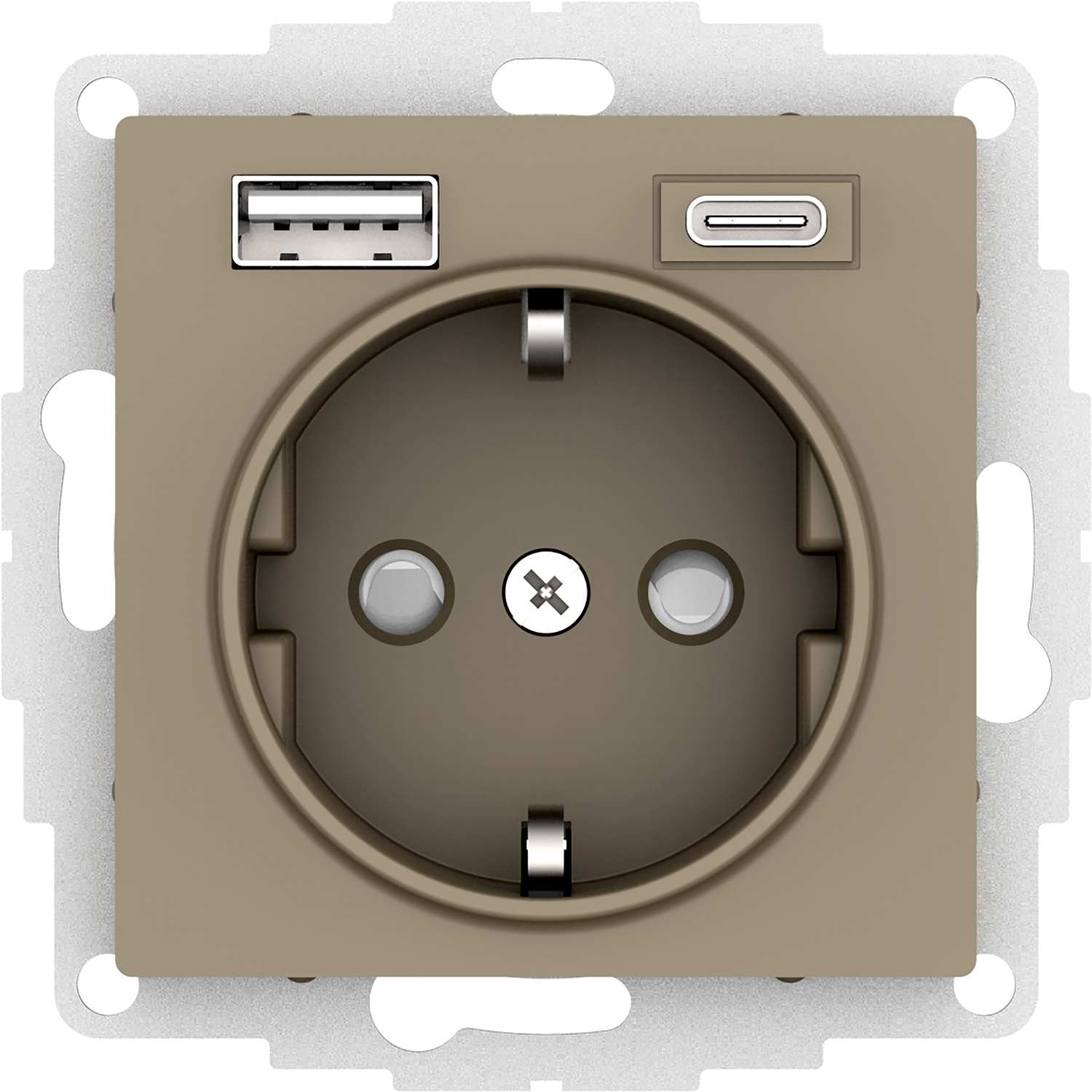 ATN000532 Розетка с USB Schneider Electric Atlas Design 16А с 2 A+C  5В/2,4А/3,0А 2х5В/1,5А механизм Купить по низкой цене в Москве и по РФ с  доставкой на дом Systeme Electric Шнайдер Электрик