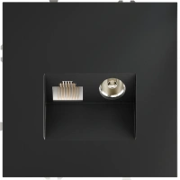 Розетка телевизионная TV+RJ45 кат. 6 Voltum S70 графит Soft touch пластик (VLS060707)