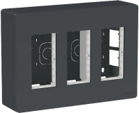Блок открытой установки 3х2 Unica Systeme+ Schneider Electric NU123454 антрацит