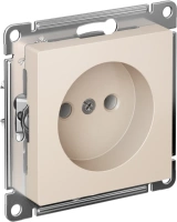 Розетка Systeme Electric AtlasDesign без заземления без шторок, 16А, мех., быстрозажим. клем., БЕЖЕВЫЙ ATN000241S