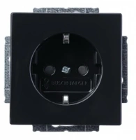 Розетка 220v c/з и шторками антрацит ABB Dynasty 2CKA002013A5265