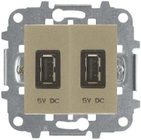 USB зарядка шампань ABB Zenit 2CLA218520N1901x2|2CLA227190N1001