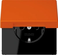 Розетка с крышкой Jung orange vif LC1520KIKL4320S