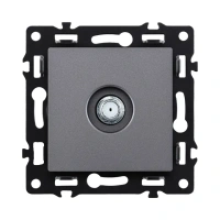Розетка TV, серый бархат Brionilux серия G (GP020GY)