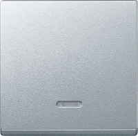 Выключатель однаклавишный с подсветкой Merten Antique - Artec алюминий MTN3131-0000 | MTN438060 Schneider Electric