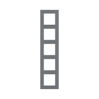 Рамка 5-постовая, стекло серый  Brionilux серия G (GGR5GY)