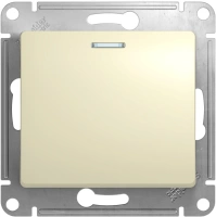 Выключаткль 1-клавишный с подсветкой схема 1 10AX Systeme Electric Glossa, бежевый GSL000213