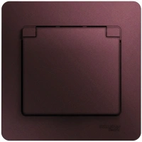 Розетка Systeme Electric Glossa с зазем. со шторк. с крышкой,IP20,16А, 250В, в сборе,БАКЛАЖАНОВЫЙ GSL001146