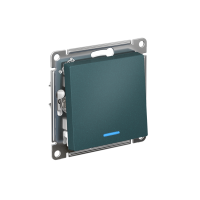 Переключатель 1-клавишный Systeme Electric AtlasDesign с подсветкой, сх.6а, 10АХ, мех., быстрозажим. клем., ИЗУМРУД ATN000863S