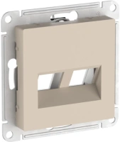 Накладка двойная Systeme Electric AtlasDesign для информационных функций типа Keystone, ПЕСОЧНЫЙ ATN001290