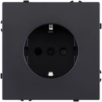 Розетка штепсельная SCHUKO 16A/250 В, черный матовый Kollinger Eclipse EC-014BK