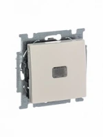 Выключатель 1-клав. + подс. бежевый ABB Basic 55 2CKA001012A2156