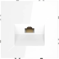 Розетка компьютерная RJ45 кат.6 Voltum S70 белый глянцевый пластик (VLS060101)