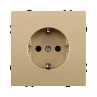 Розетка штепсельная  16A/250 В, золотой бархат Brionilux серия Z (ZG014GD)
