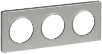 Рамка 3-постовая H/V71 Odace Schneider Electric, алюминий S53P806