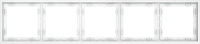 Рамка пластиковая на 5 постов Voltum S70 белый матовый Soft touch (VLS100502)