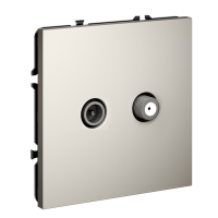 Розетка телевизионная оконечная TV+SAT Voltum S70 пластик кашемир Soft touch (VLS060403)