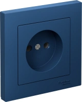 Розетка Systeme Electric AtlasDesign без заземления без шторок, 16А, в сборе, быстрозажим. клем., АКВАМАРИН ATN001140S