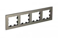 Рамка 4-постовая Systeme Electric AtlasDesign Nature, металл латунь ATN312204