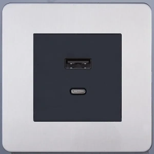 Розетка USB/C внутр. монтажа Leon (никель) Salvador STYLE SBAN53A5A12