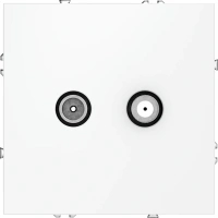 Розетка телевизионная оконечная TV+SAT Voltum S70 белый матовый Soft touch пластик (VLS060402)