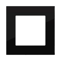 Рамка 1-постовая, стекло черный  Brionilux серия G (GGR1BK)