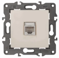 Компьютерная розетка rj45 UTP cat 5e бежевая ЭРА Элеганс 14-3107-02