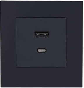 Розетка USB/C внутр. монтажа Bilbao (черная) Salvador STYLE SJAN11A1A12