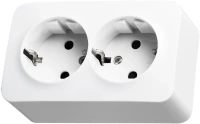 Двухместная розетка Schuko со шторками, накладного монтажа Jasmart FS5504W