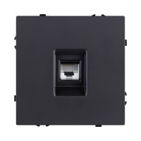 Розетка Ethernet RJ45 Cat.6, черный матовый Kollinger Eclipse EC-017BK