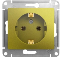 Розетка с заземлением 16А 250В механизм Systeme Electric (Schneider Electric) Glossa, фисташковый GSL001043