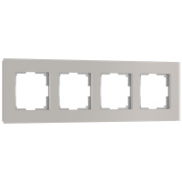 Рамка из стекла на 4 пост Werkel Senso дымчатый soft-touch W0043117