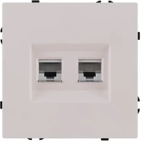 Розетка двойная Ethernet RJ45 Cat.6, кашемир бархат Brionilux серия Z (ZG018CM)