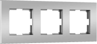 Рамка из пластика на 3 поста Werkel Slab серебро матовый W0032965