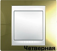 Рамка 4-пост горизонт. Золото Schneider Unica MGU66.008.504