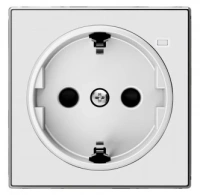 Розетка + подс. контрольной белый ABB Sky Niessen 2CLA818880A1001|2CLA858880A1101