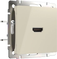 Розетка HDMI слоновая кость Werkel Встраиваемые механизмы слоновая кость W1186003