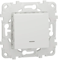 Выключатель 1-клавишный с подсветкой схема 1а Unica NEW Schneider Electric белый NU520118N