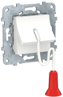 Выключатель со шнуром 1 м без фиксации схема 1 Unica NEW Schneider Electric белый NU522618