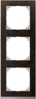 Рамка 3-постовая Schneider Electric M-Pure Merten Systeme M, венге/алюминий MTN4030-3671