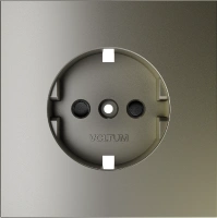 Накладка для розетки с заземлением и защитными шторками Voltum S70 шелк Soft touch пластик (VLS000704)