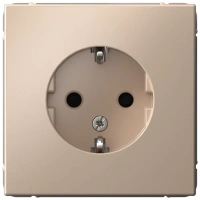 Розетка с заземлением со шторками Systeme Electric ArtGallery, 16А, песочный  GAL001245