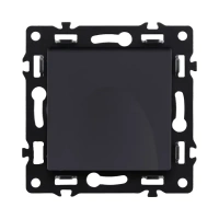 Розетка штепсельная 16A/250 В с крышкой, черный бархат Brionilux серия G (GP015BK)